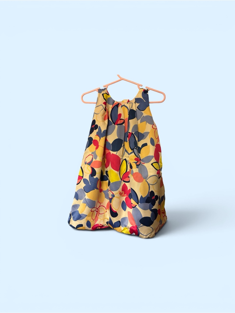 GAP Girls' Bright Floral Bubble Dress in Blue, Yellow, Pink and Cream